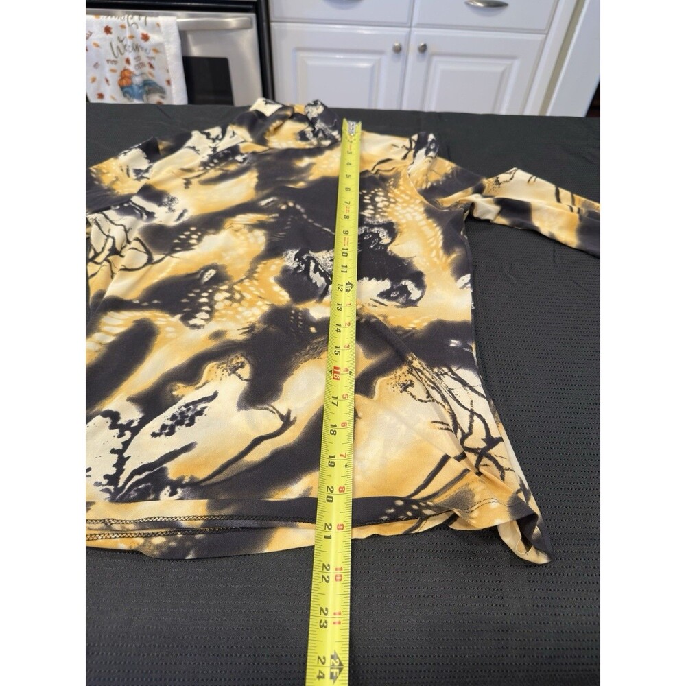St. John Sport‎ VTG Blouse Women's P Colorful Sheer  Retro Y2K Long Sleeve - Picture 13 of 16